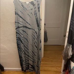 Tie-dye Sleeveless Maxi Dress